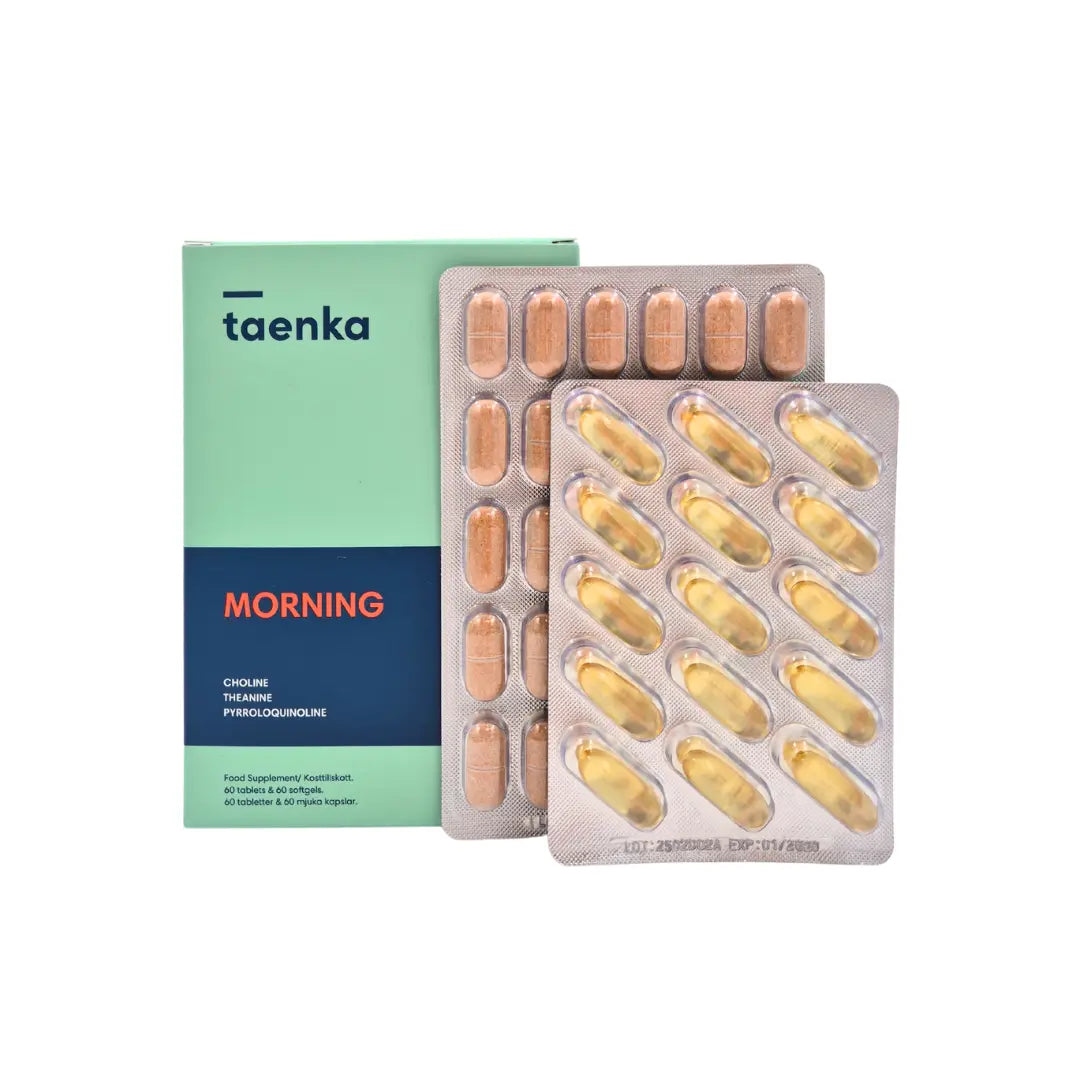 L-Theanine - morning package and the tablets